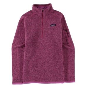PATAGONIA Womens Better Sweater 1/4 Zip Fleece Pullover / Mock - Purple / Medium
